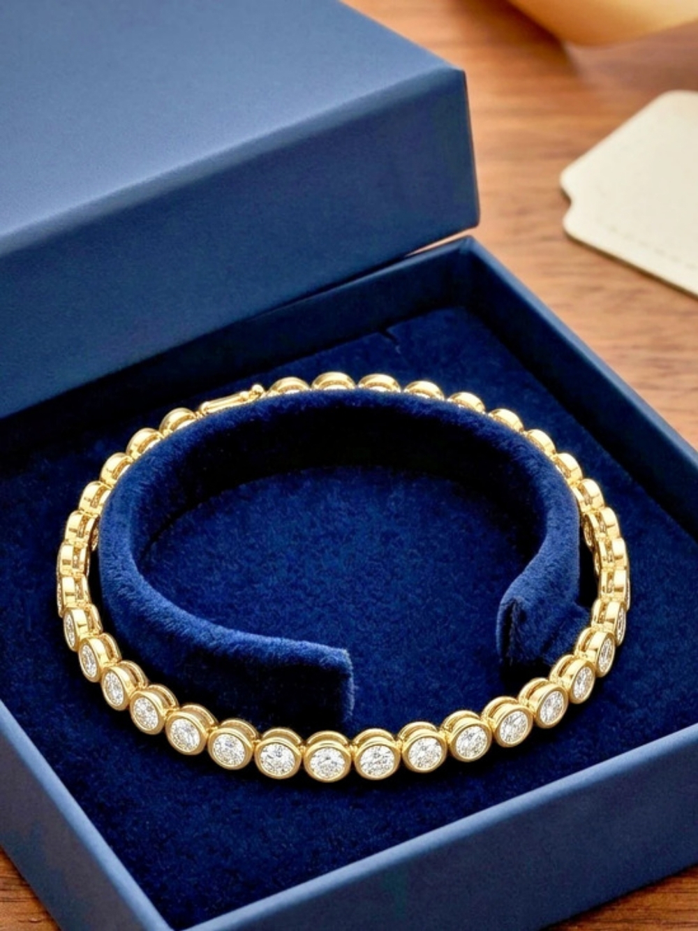 Moissanite 4.5 CTW Bezel Set Tennis Bracelet